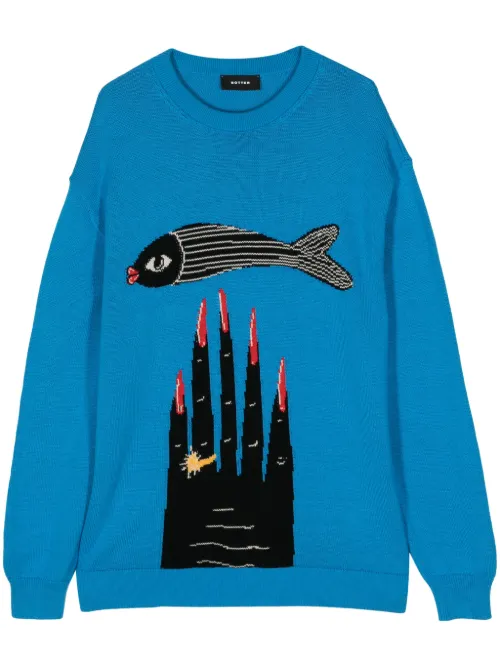 Pull à motif Powerful Hand en intarsia - Botter - Modalova