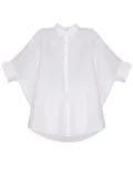 Posse cape-style linen shirt - White