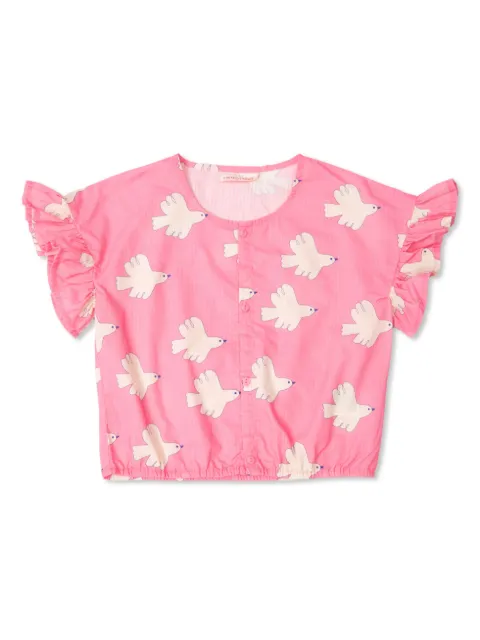 Tiny Cottons Doves Frill cotton blouse