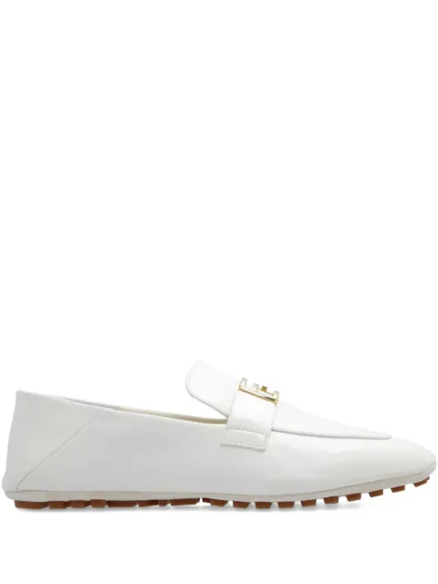 FENDI Baguette logo-plaque leather loafers