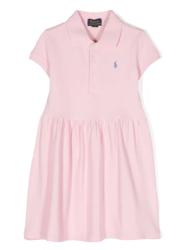 Ralph Lauren Kids Polo Pony embroidered Polo Dress Pink FARFETCH BH