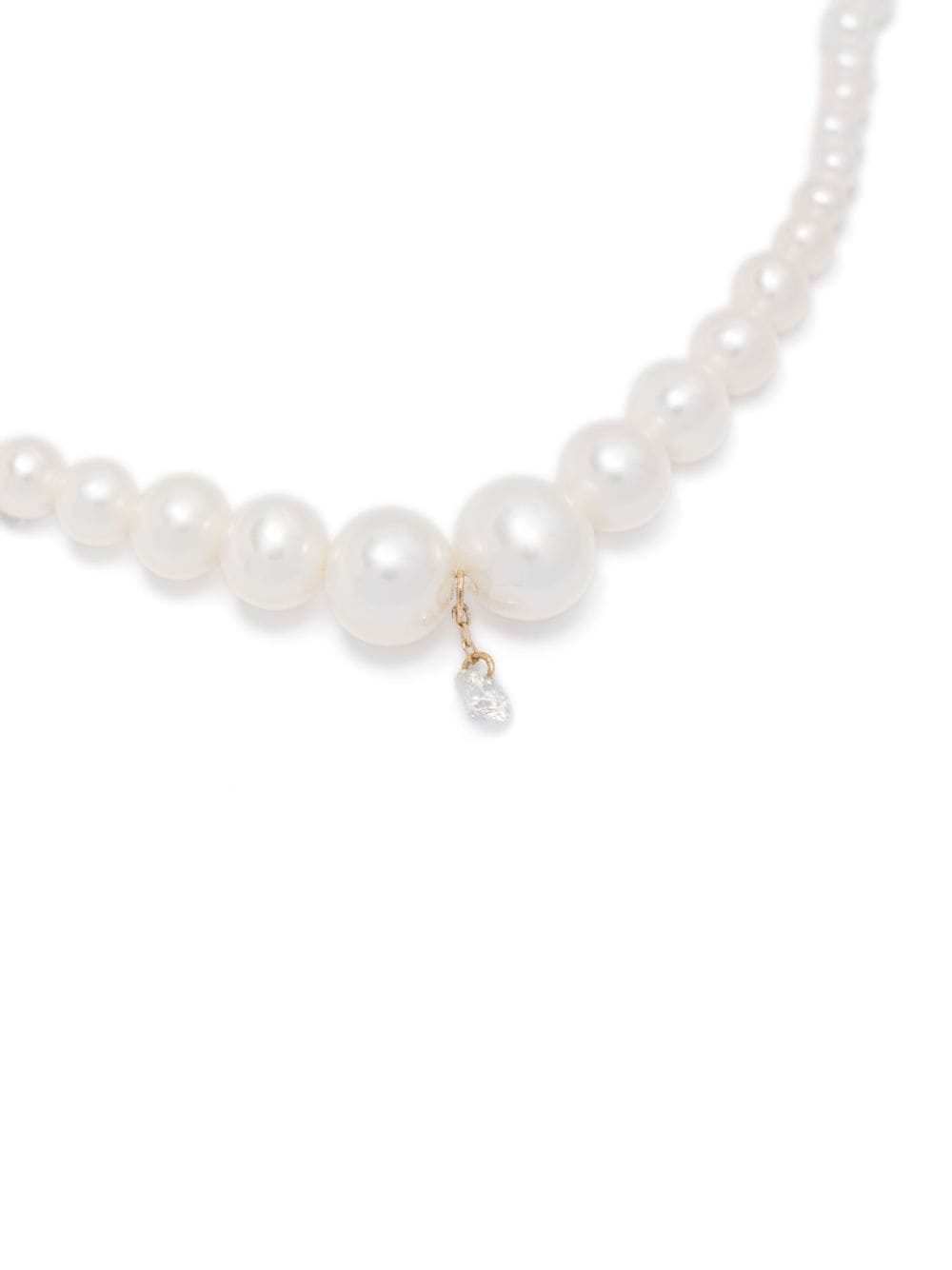 Shop Persée 18kt Yellow Gold Aphrodite Gradient Pearl Necklace In White