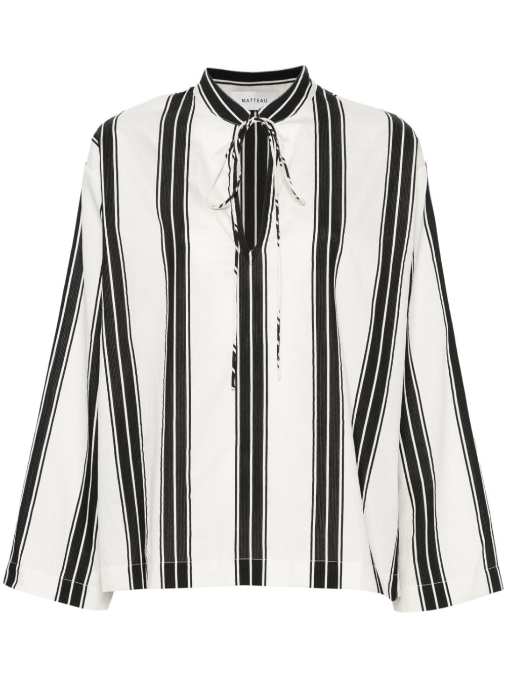 Matteau striped V-neck blouse - Toni neutri