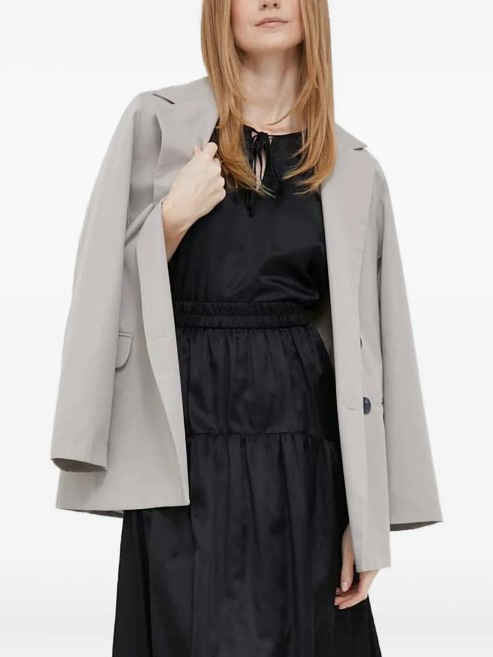Dkny Tie-neck Flutter-sleeve Blouse In Multi