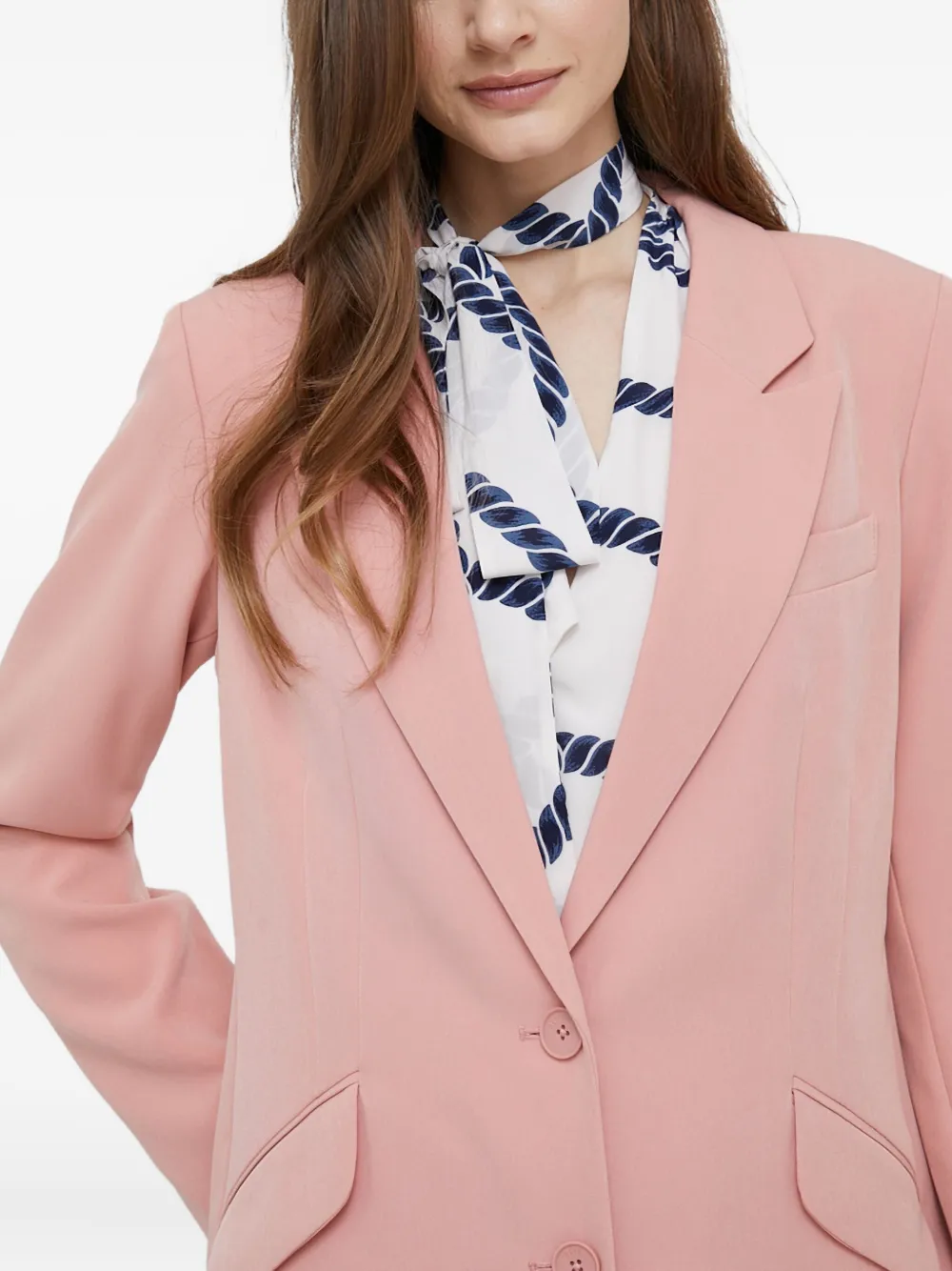 Dkny Button Pocket Blazer In Pink