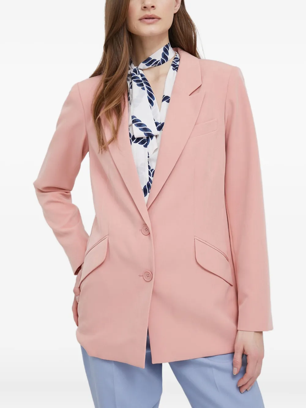 Dkny Button Pocket Blazer In Pink
