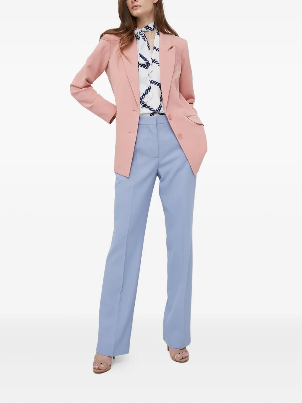 Dkny Button Pocket Blazer In Pink