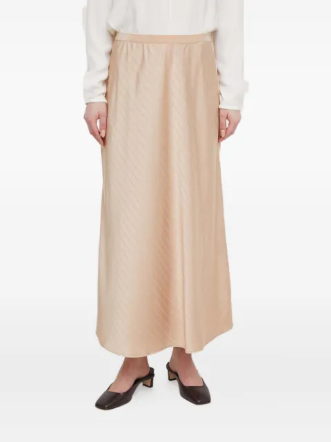 DKNY diagonal-stripe maxi skirt