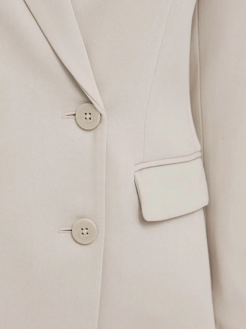 Dkny Buttoned Pocket Blazer In Neutral