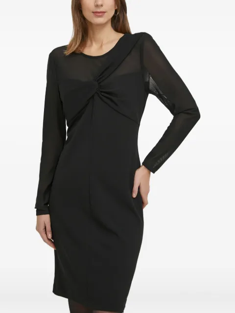 DKNY knot-detail long-sleeve mini dress
