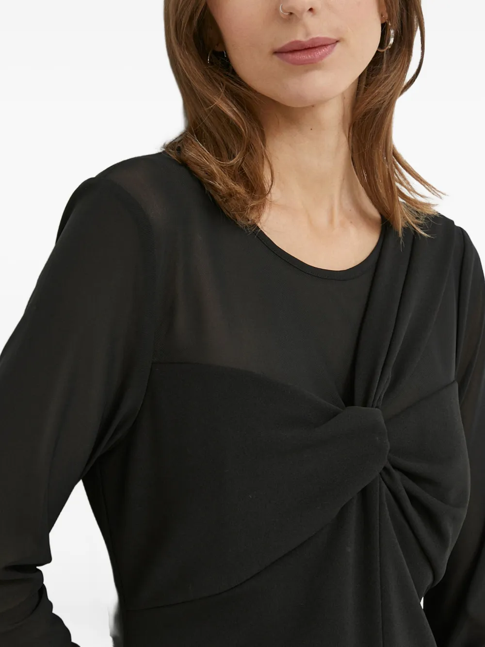 DKNY Mini-jurk met geknoopt detail Zwart