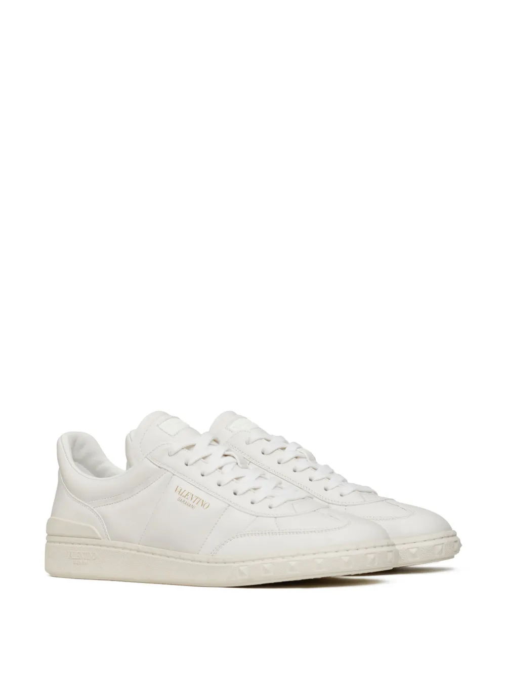 Shop Valentino Upvillage Nappa Leather Sneakers In 白色