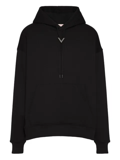 Valentino Garavani V-logo plaque hoodie