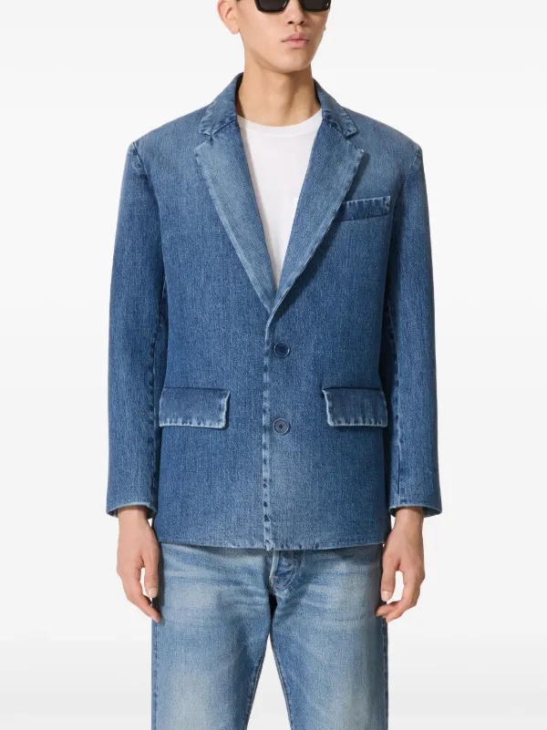 国内発 VALENTINO ブルーコットンボタン長袖デニムジャケット 楽天市場】VALENTINO ヴァレンティノ 【×アンダーカバー