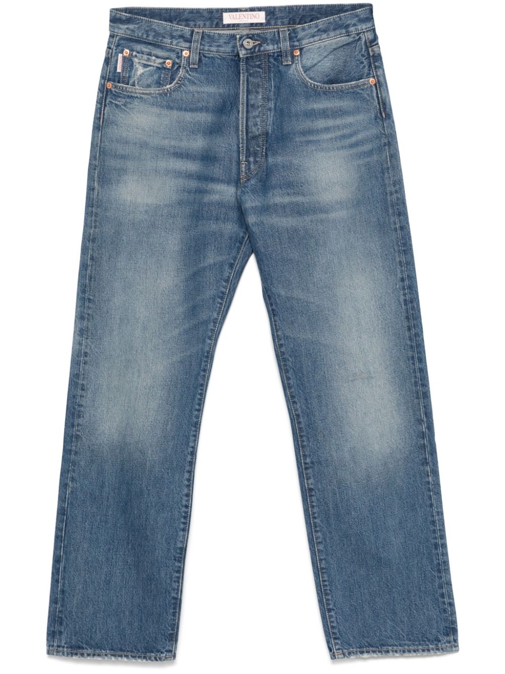 logo-plaque straight-leg jeans