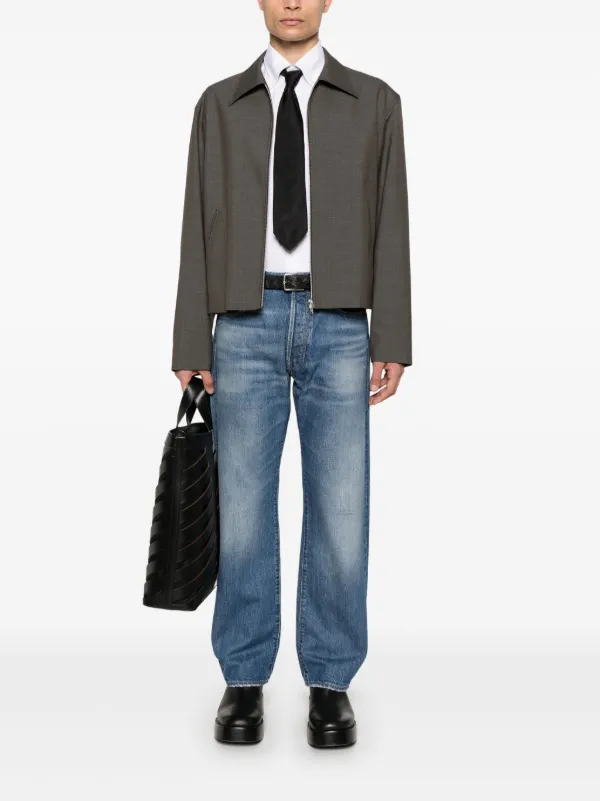 Valentino Garavani logo-plaque straight-leg Jeans | Blue