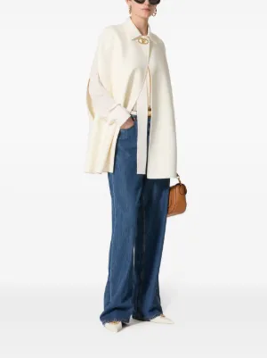 美品】VALENTINO ヴァレンティノ ケープ ポンチョ カシミヤ VALENTINO