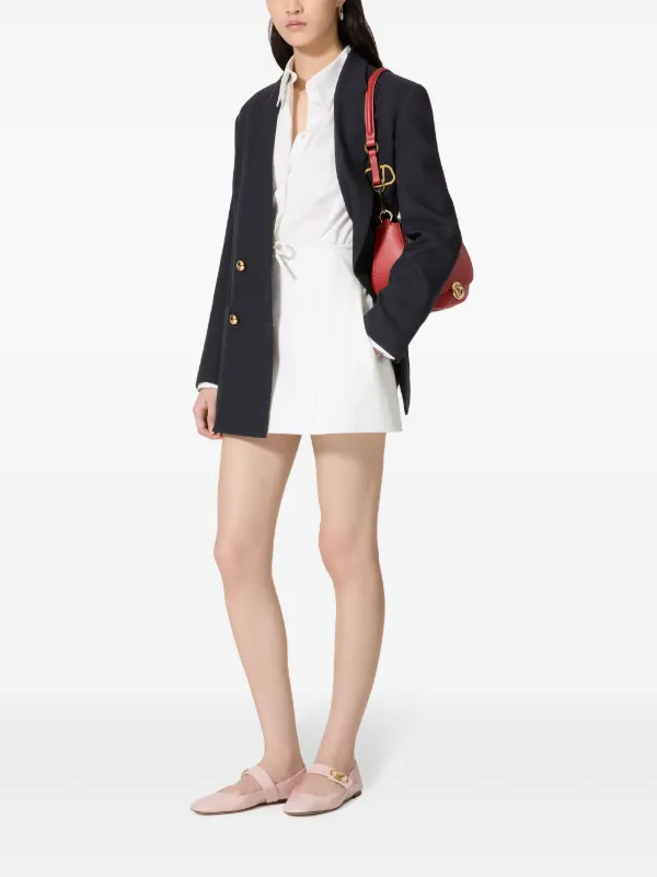 Valentino Garavani Belted cotton-poplin Shirt Dress | White
