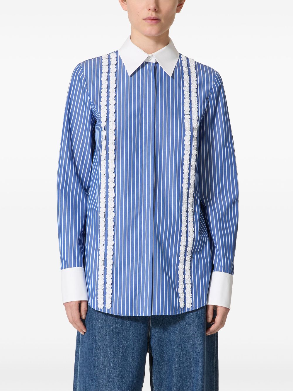 Valentino Garavani Gestreepte blouse Blauw