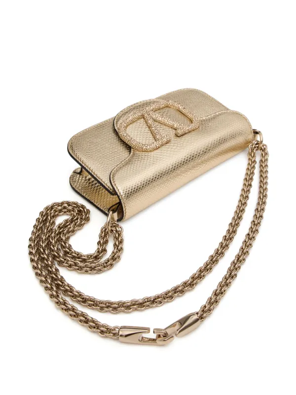 Valentino Garavani Borsa a Spalla Locò Piccola Oro FARFETCH IT