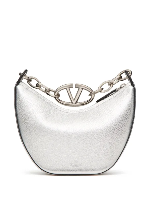 Valentino Garavani Mini VLogo Moon Tasche Silber FARFETCH DE