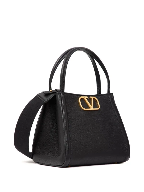トートバッグ VALENTINO GARAVANI Black Leather Alltime Shoulder Bag 21678006_51572870_600.jpg