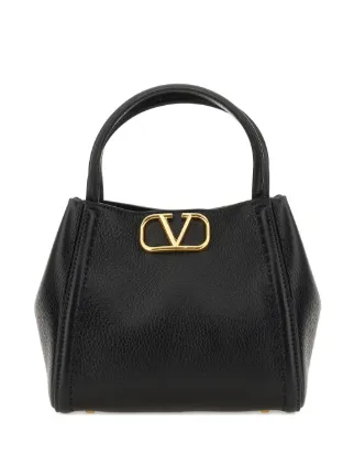 レディース 【VALENTINO GARAVANI】00sリアルレザーハンドバッグ ブラック