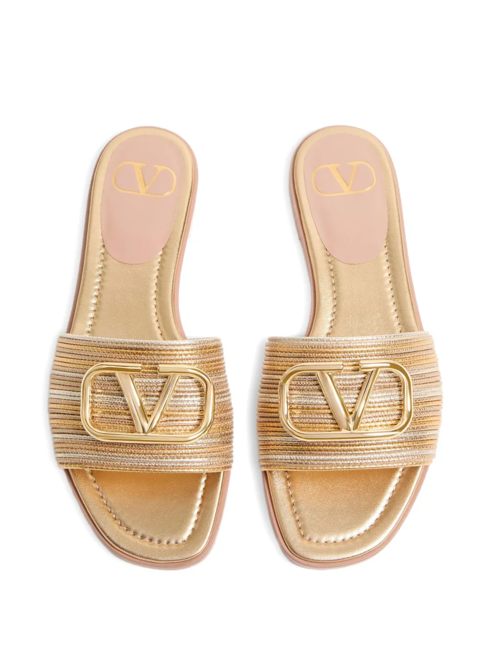 Valentino Garavani VLogo Signature sandals Gold