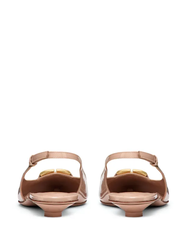 送料関税込★VALENTINO★Vロゴレザースリングバックフラット Valentino Garavani Vロゴ スリングバック フラットシューズ