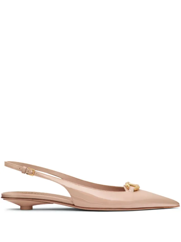Valentino Garavani VLogo Signature Leather Slingback