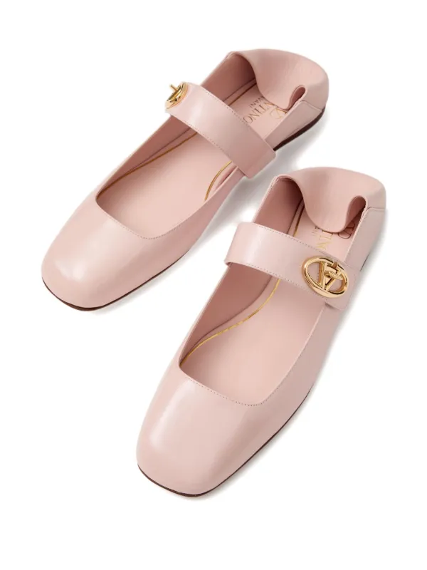 Valentino Garavani Vロゴ ロッカー メリージェーン フラット