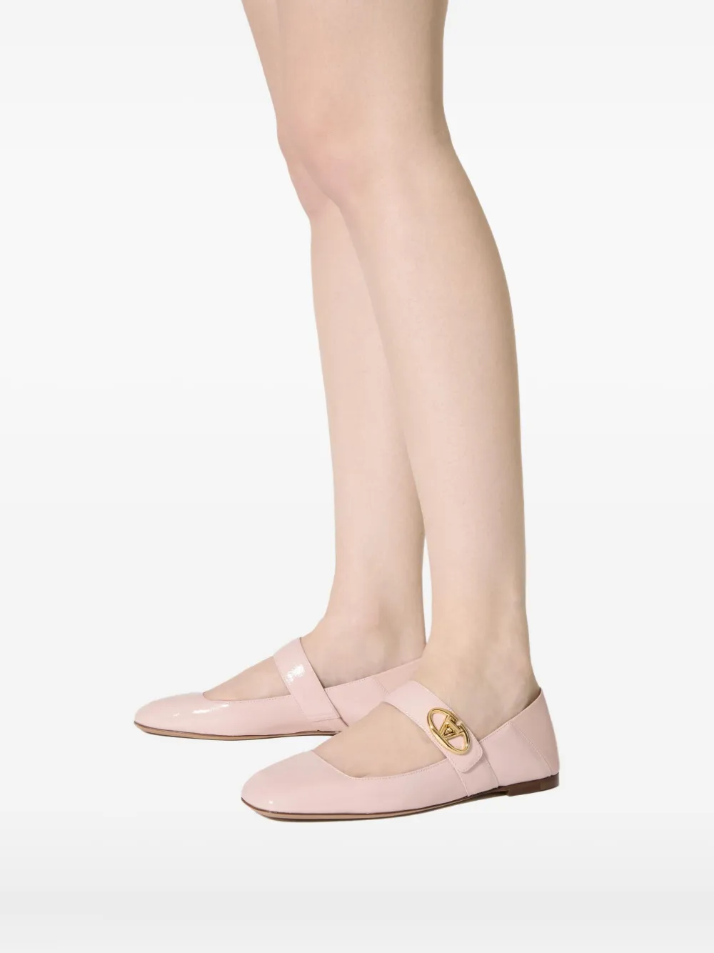 [Valentino]★Pink Lace Ankle Strap Ballet Flats Valentino Garavani Plum Suede Lace-Up Ballerina Flat Ankle
