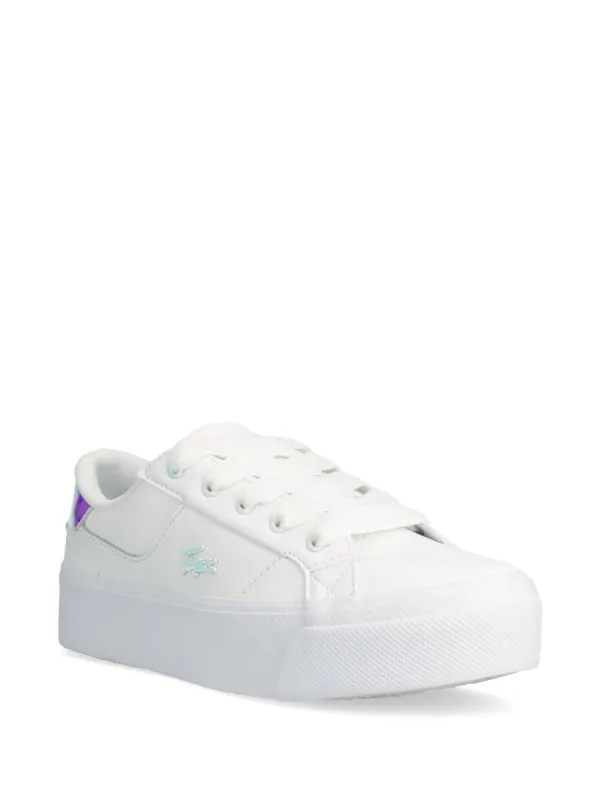 【LACOSTE】 ★ Women's Ziane Leather Sneakers ★ White Lacoste Ziane Sneakers | White | FARFETCH