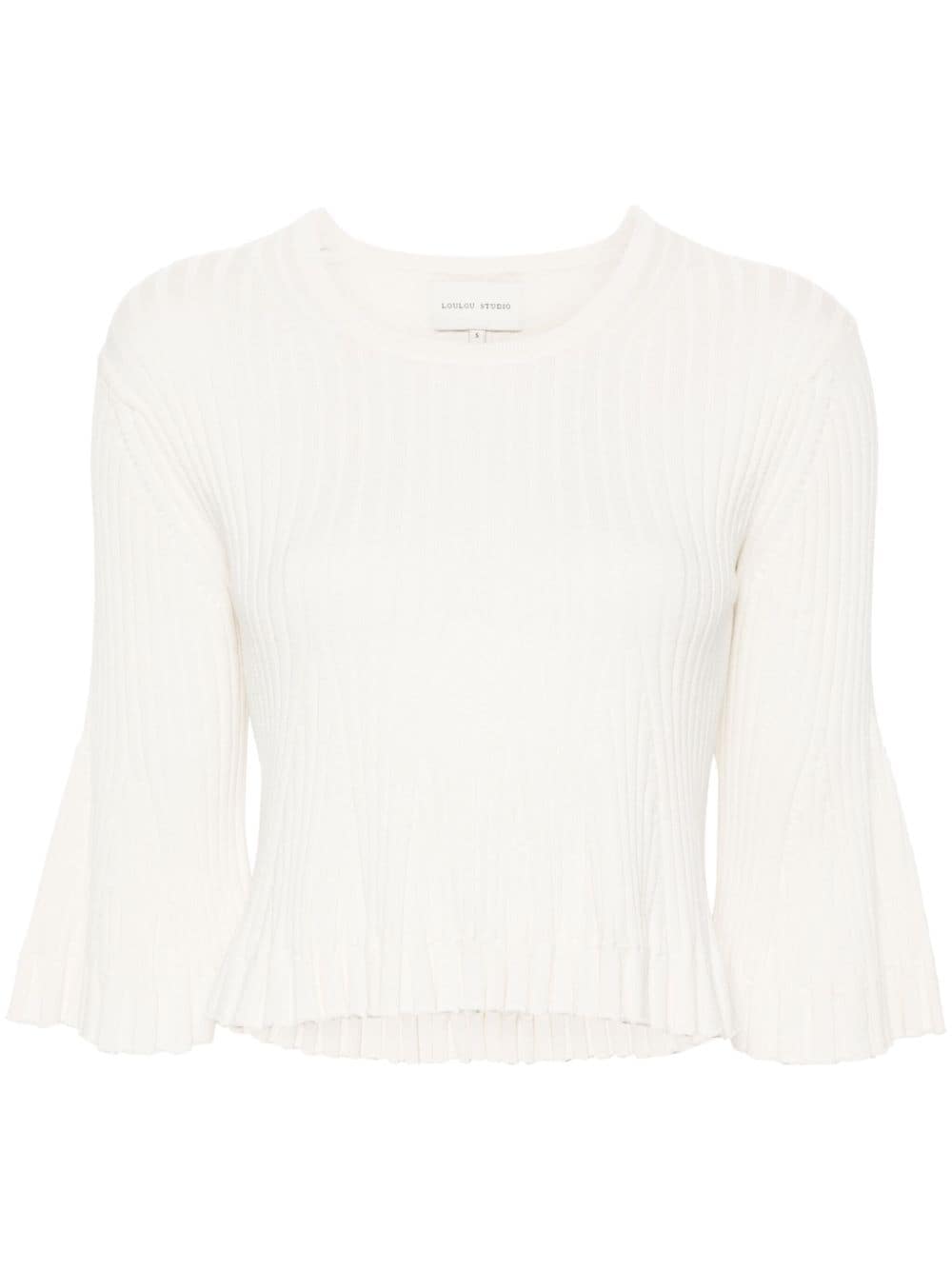 LOULOU STUDIO AMMI RIBBED KNITTED TOP