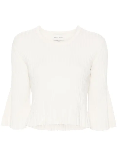LouLou de Saison Ammi ribbed knitted top
