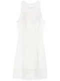 Ermanno Scervino fringed knitted mini dress - White