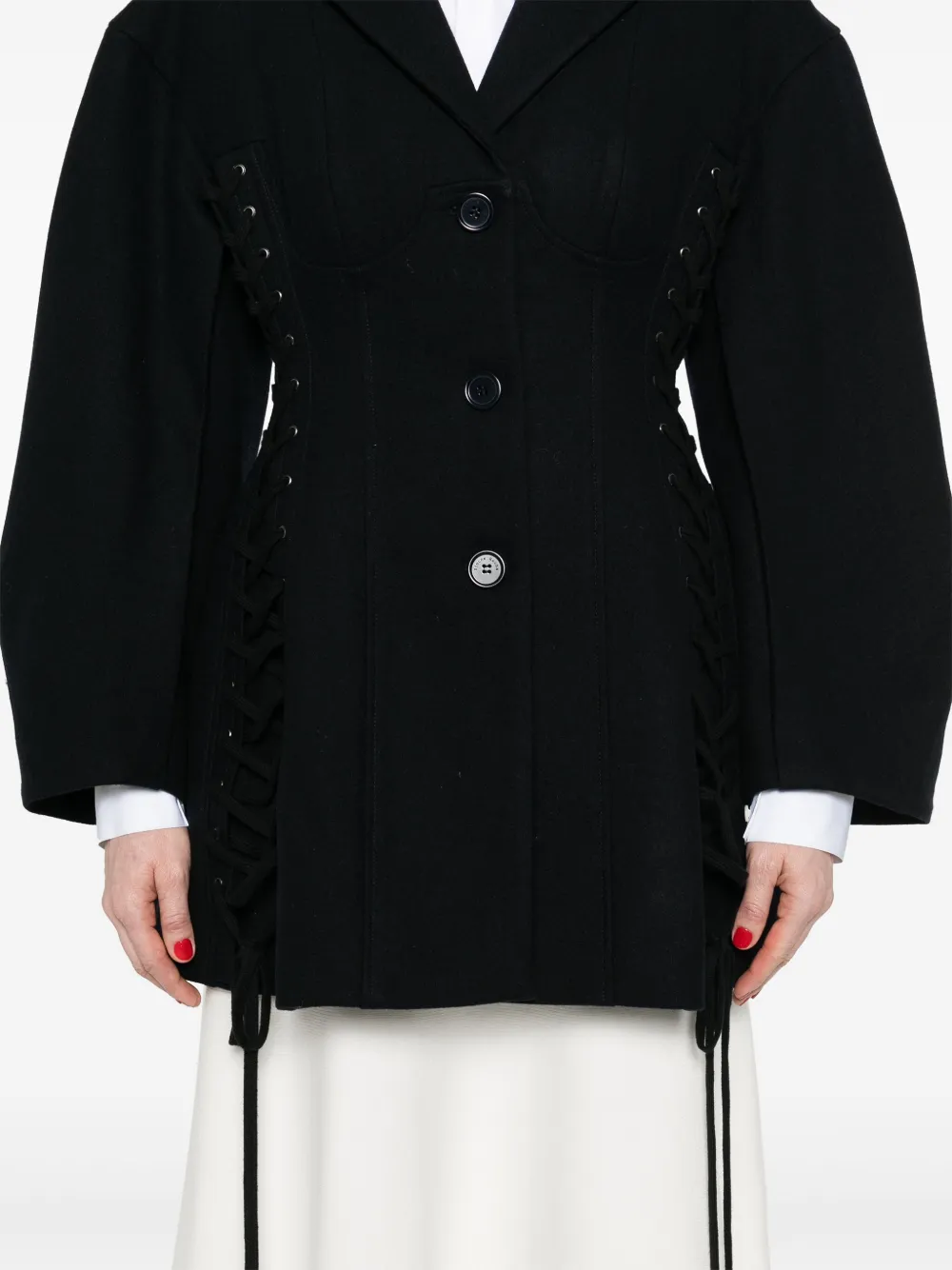 Simone Rocha Jack met gekruiste bandjes Blauw