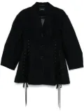 Simone Rocha criss-cross straps jacket - Blue