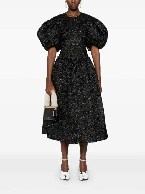 Simone Rocha テクスチャード ドレス | ブラック | FARFETCH JP