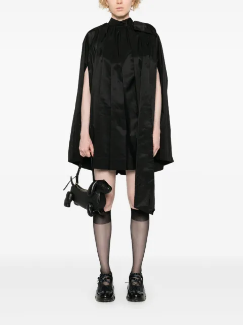 Simone Rocha bow-detail pleated mini dress 73090469BLACK - 1
