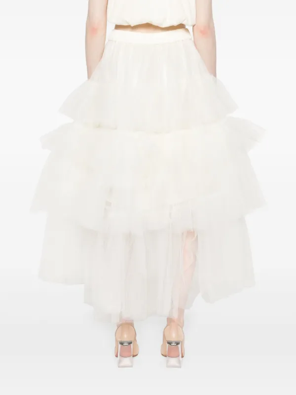 大人エレガント【Simone Rocha】ロングチュチュスカート Simone Rocha チュール スカート | ホワイト | FARFETCH JP