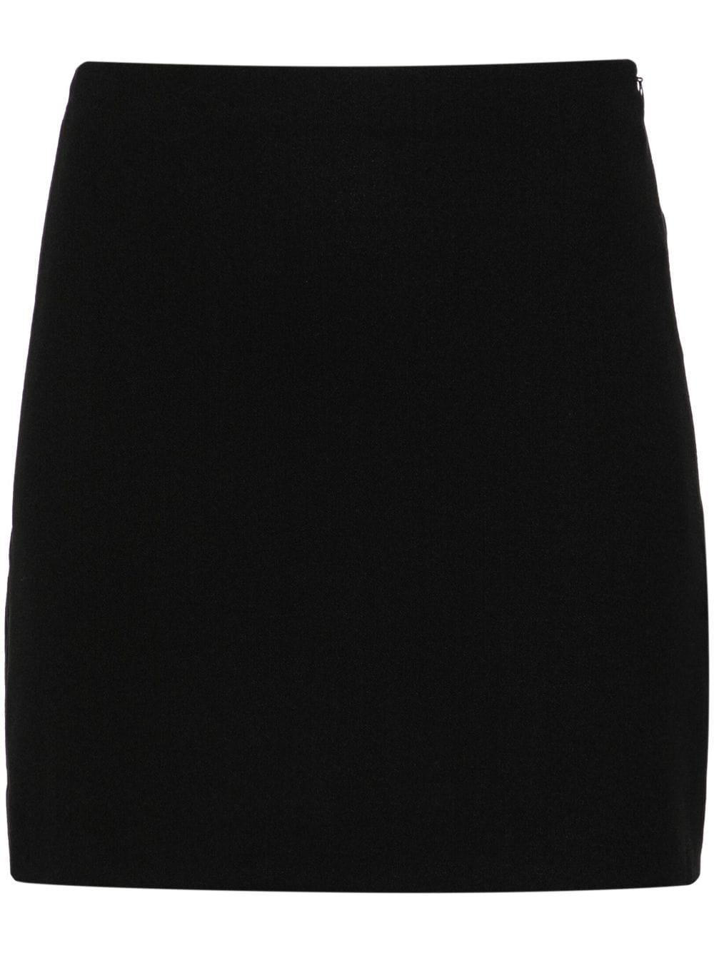 Matteau + Net Sustain Wool-blend Crepe Mini Skirt In Schwarz