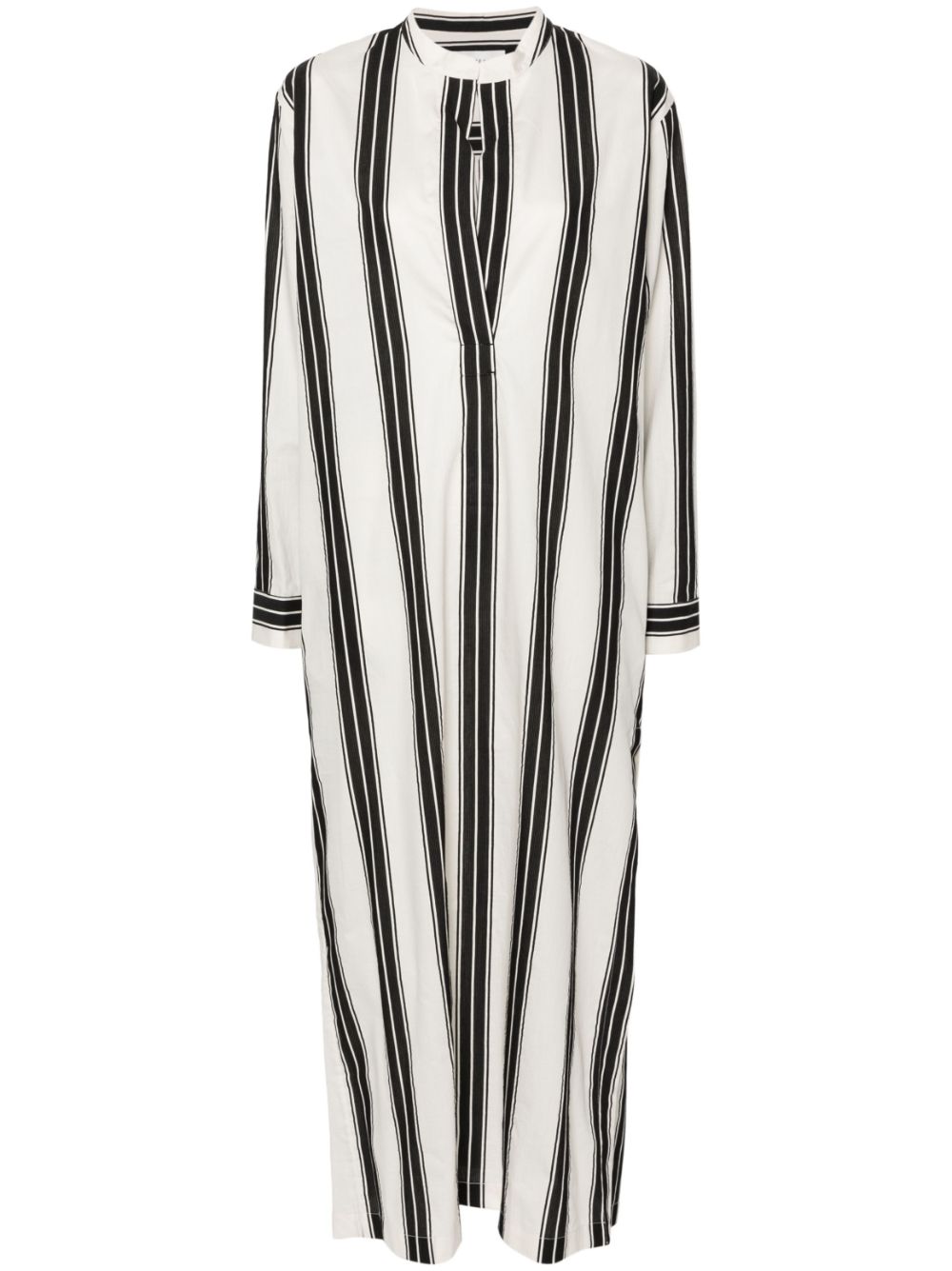 Djellaba striped maxi dress