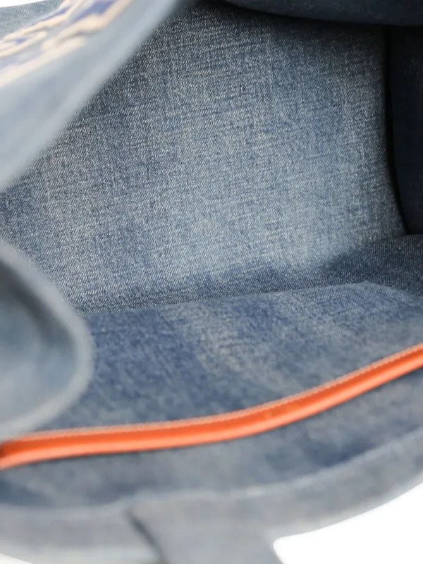 CELINE｜ (SMALL CABAS TOTE BAG IN DENIM (199162GFF 05BD) Women's Small cabas Thais in denim | CELINE | 24S