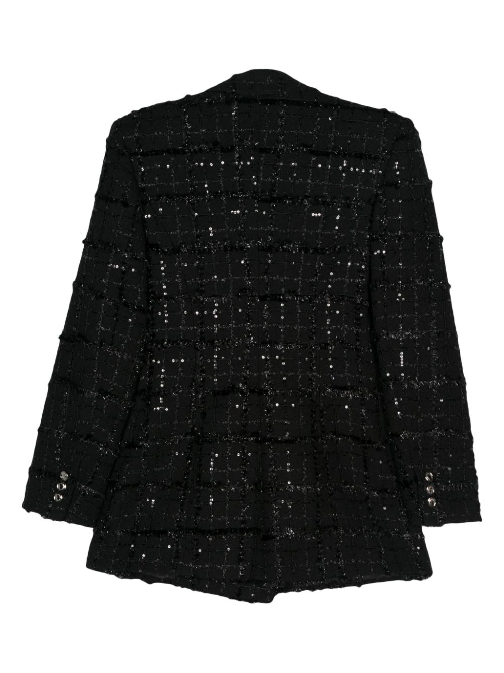 Alessandra Rich double-breasted tweed blazer - Zwart