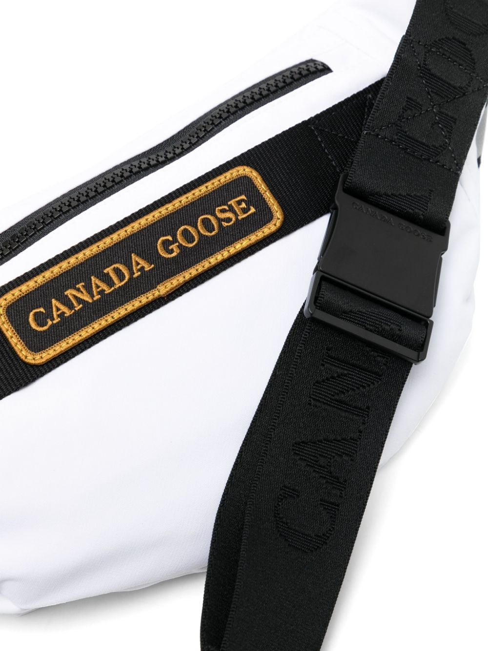 Shop Canada Goose Logo-appliqué Belt Bag In White
