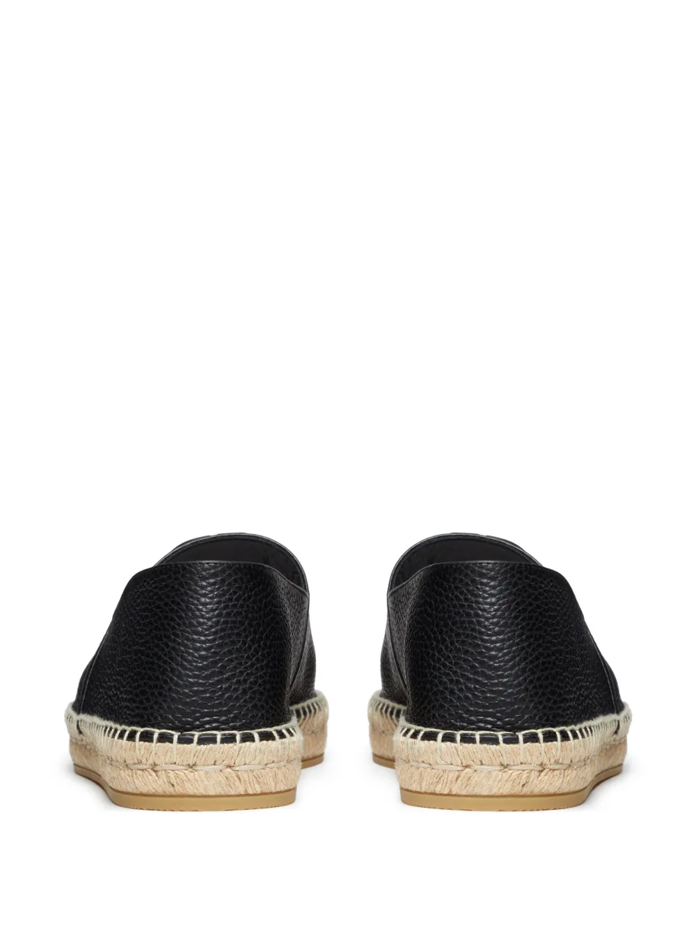 Valentino Garavani VLogo leren espadrilles Zwart