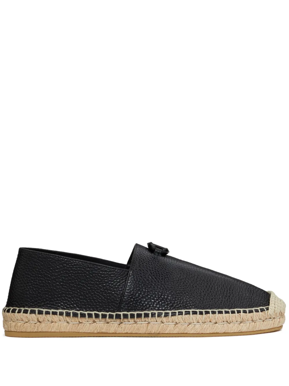 Valentino Garavani VLogo leren espadrilles Zwart