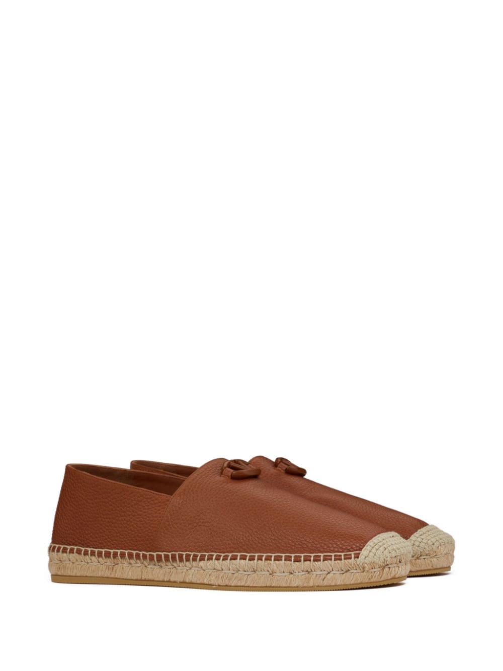 Valentino Garavani VLogo leren espadrilles - Bruin