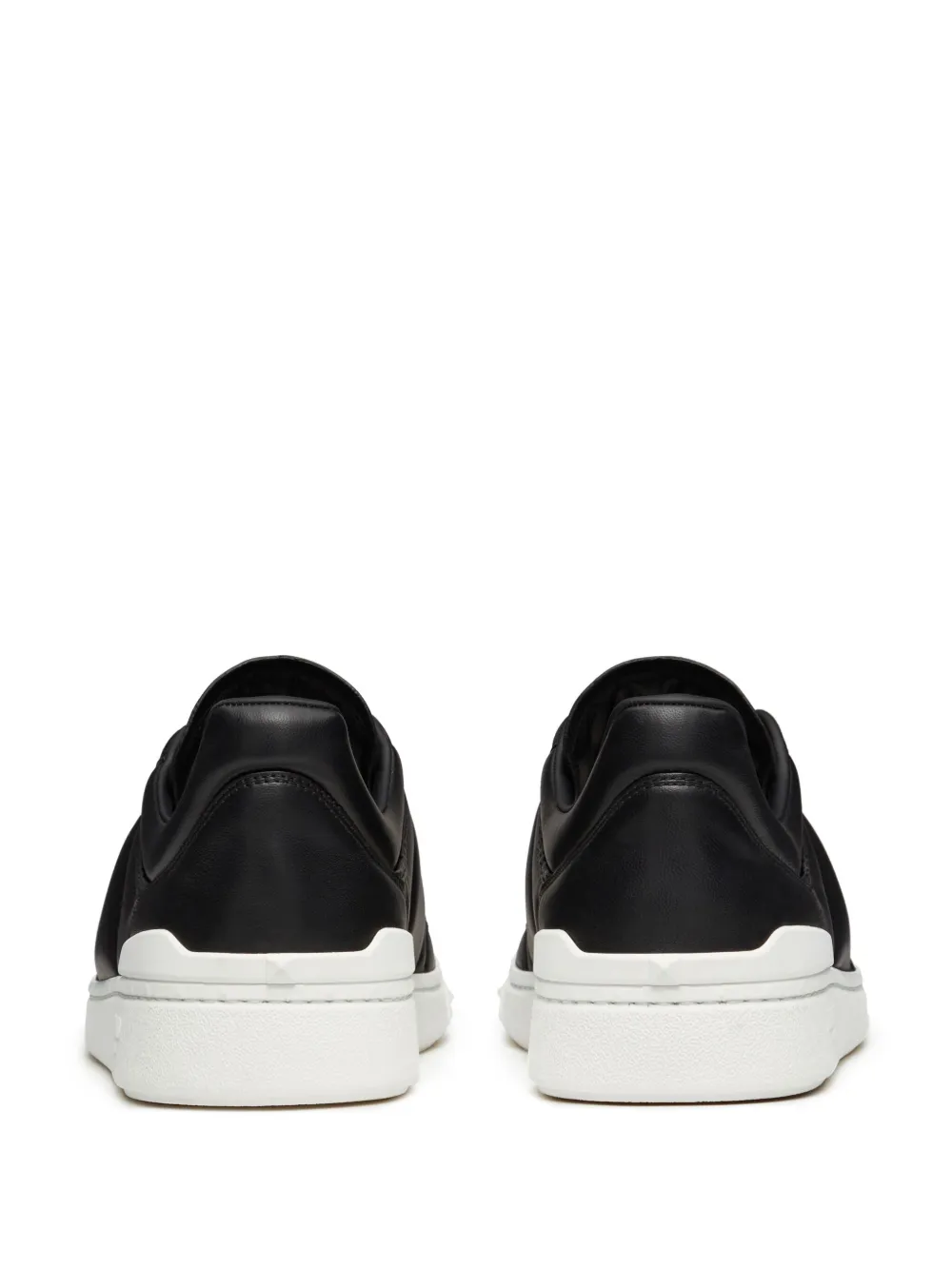 Valentino Black Upvillage Low Top Nappa Leather Sneakers In 黑色